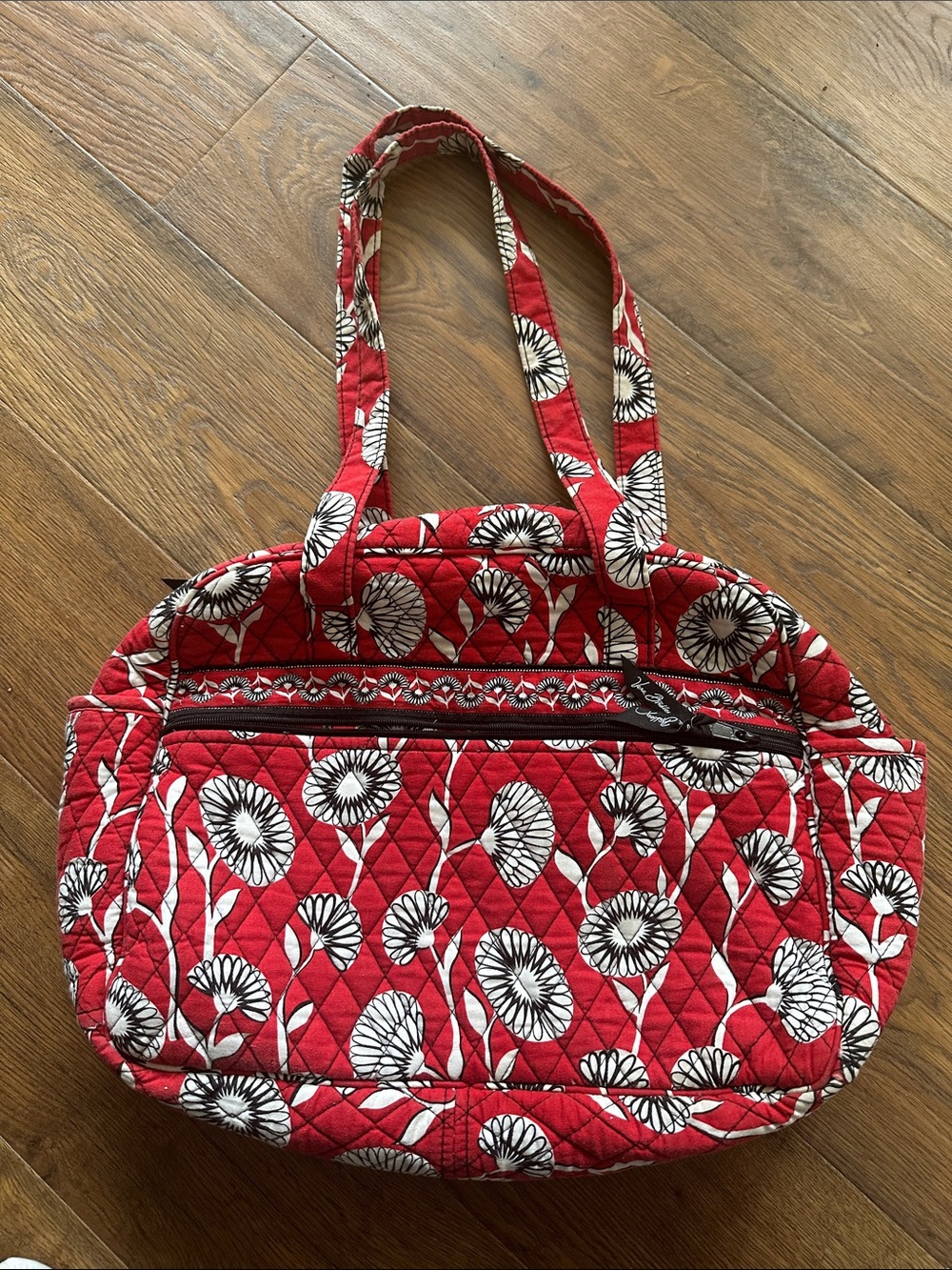 Vera Bradley Red Quilted Floral Tote